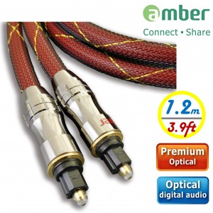 [AT210] PREMIUM Optical Digital Audio Cable, S/PDIF, Toslink to Toslink, 1.2m (3.9ft).