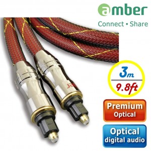 [AT230] PREMIUM Optical Digital Audio Cable, S/PDIF, Toslink to Toslink, 3m.
