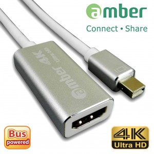 [MDP-H21] Adapter mini DisplayPort to HDMI 4K ( Thunderbolt to HDMI 4K; mini DP to HDMI 4K.)