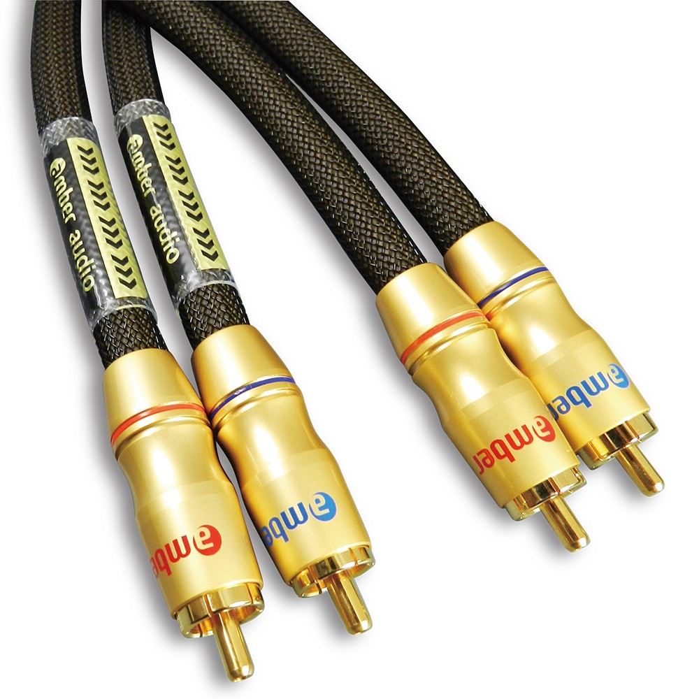  [AR312 Apollo] Premium超優音源訊號線，雙RCA公to雙RCA公，類比式立體聲 音響線，24K鍍金，高純度OFC無氧銅，具方向性，獨立雙線，1.2米
