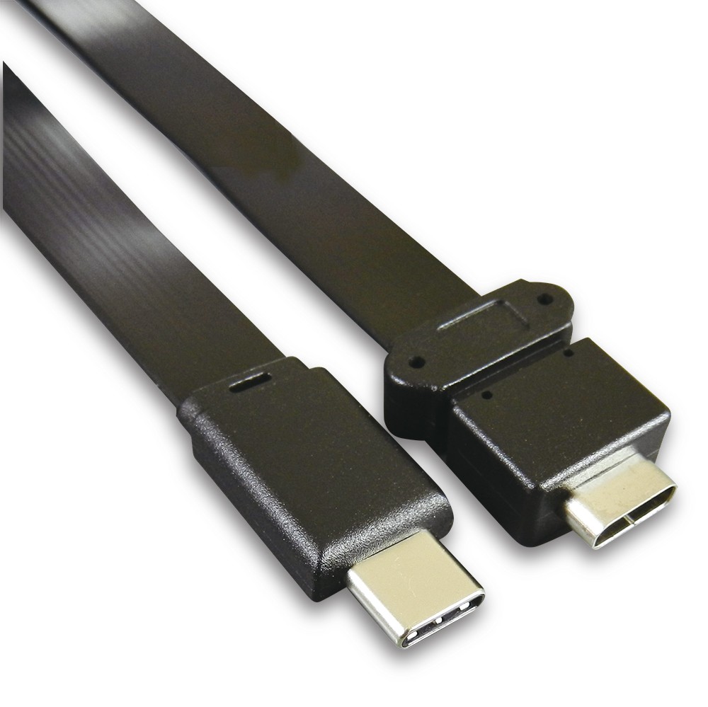 [CU3-FC01] 超級USB-C轉接延伸線, USB3.1 Type-C公、轉Type-C母, Gen2 (10Gbps), 44cm, 高品質扁線, 表現近乎原生。