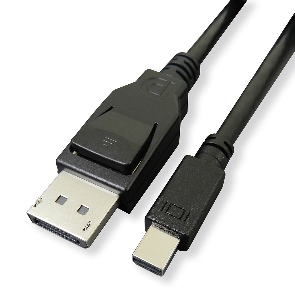 DPC-M220_ VESA DisplayPort 1.2認證 影音傳輸線, mini DP公 對 DP公, 4K @60Hz, 21.6Gbps, 2m。