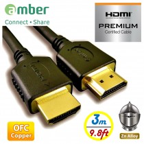  HM2-AA130_ PREMIUM HDMI 2.0b認證線, A-A, OFC無氧銅, 3m。特級高速HDMI傳輸線。