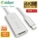 [CU3-AH11] 轉接器Adapter USB3.1 Type-C (Thunderbolt 3)轉HDMI 2.0, Premium 4K @60Hz, 高級鋁合金殼, 閃亮銀