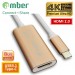 [CU3-AH12] 轉接器Adapter USB3.1 Type-C (Thunderbolt 3)轉HDMI 2.0, Premium 4K @60Hz, 高級鋁合金殼, 玫瑰金