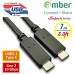 [CU3-CC310] USB-IF USB3.1 Gen2 (10 Gbps)認證傳輸線/ USB3.2 Gen2, USB3.2 Type-C對Type-C, 1 m, Power Delivery (PD 5A, 100W), e-mark IC.